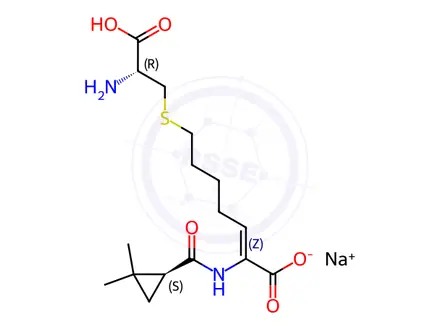Chemical structure of Cilastatin sodium