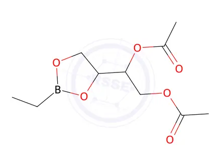 Chemical structure of (S)-1-((S)-2-Ethyl-1,3,2-dioxaborolan-4-yl)ethane-1,2-diyl diacetate