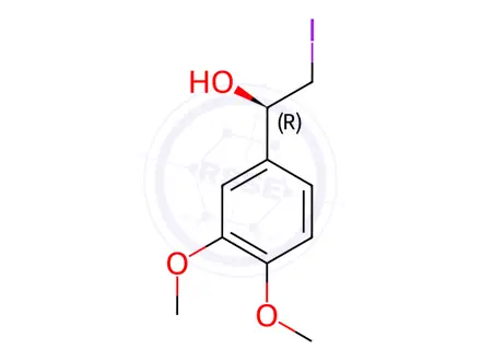 Chemical structure of (αR)-α-(Iodomethyl)-3,4-dimethoxybenzenemethanol