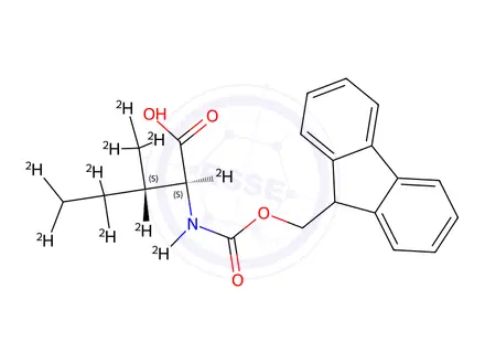 Chemical structure of N-Fmoc-L-isoleucine-d10