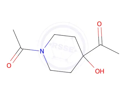 Chemical structure of 4-Piperidinol, 1,4-diacetyl-(9CI)