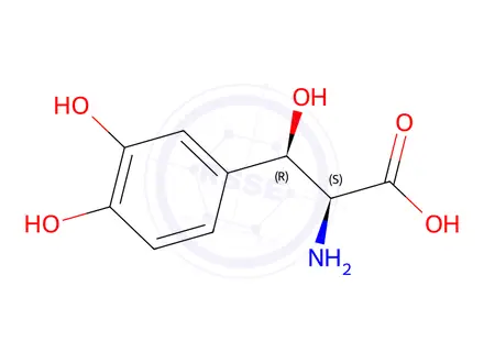 Chemical structure of L-threo-Droxidopa