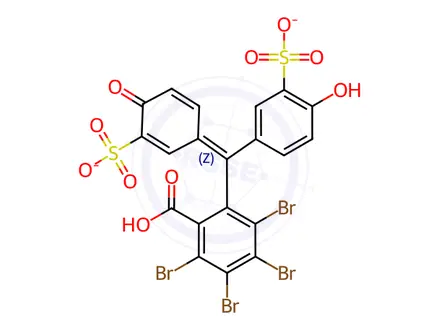 Chemical structure of Sulfobromophthalein disodium salt hydrate