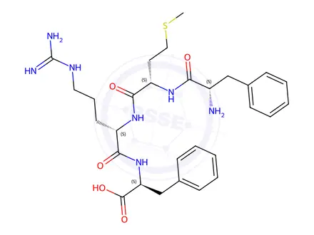 Chemical structure of L-Phenylalanyl-L-methionyl-L-arginyl-L-phenylalanine
