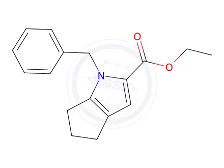Chemical structure of Ethyl 1-benzyl-1,4,5,6-tetrahydrocyclopenta[b]pyrrole-2-carboxylate