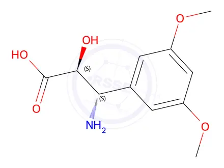 Chemical structure of (2S,3S)-3-Amino-3-(3,5-dimethoxyphenyl)-2-hydroxypropanoic acid