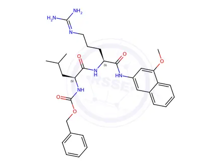 Chemical structure of Z-Leu-Arg-4MbNA
