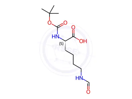 Chemical structure of Boc-lys(for)-oh