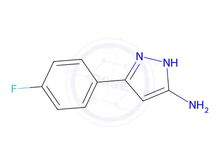 Chemical structure of 3-(4-Fluorophenyl)-1H-pyrazol-5-amine