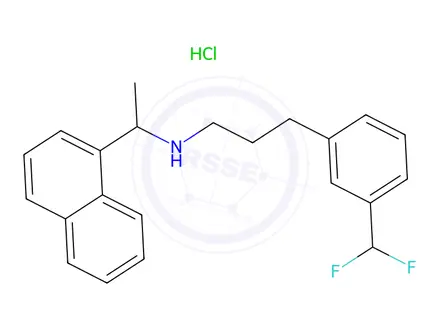 Chemical structure of [3-(3-Difluoromethyl-phenyl)-propyl]-(1-naphthalen-1-yl-ethyl)-amine Hydrochloride
