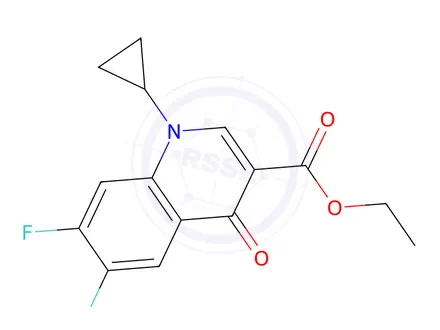 Chemical structure of Ethyl 1-Cyclopropyl-6,7-difluoro-4-oxo-1,4-dihydro-3-quinolinecarboxylate