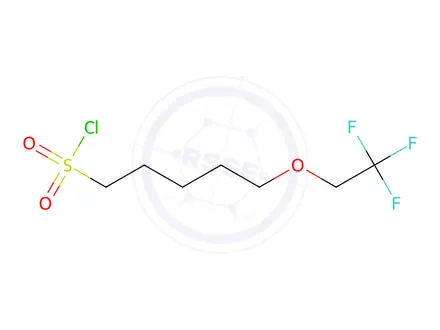 Chemical structure of 5-(2,2,2-Trifluoroethoxy)pentane-1-sulfonyl chloride