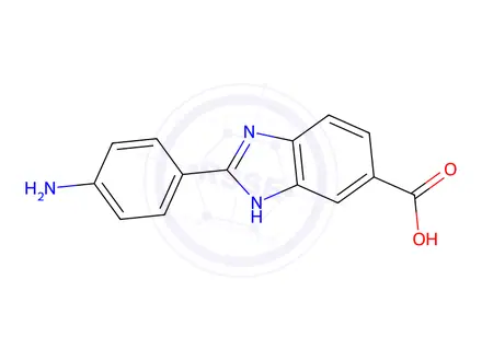 Chemical structure of 2-(4-AMINO-PHENYL)-1 H-BENZOIMIDAZOLE-5-CARBOXYLIC ACID DIHYDROCHLORIDE
