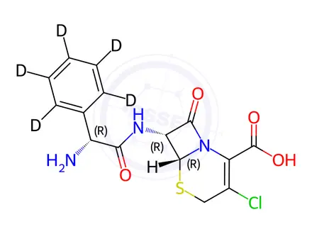 Chemical structure of Cefaclor-d5