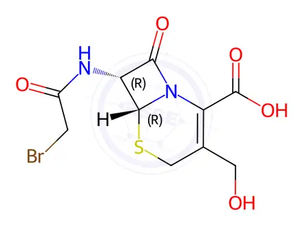 Chemical structure of 7-BCA,Bromine Cefathiamidine Impurity