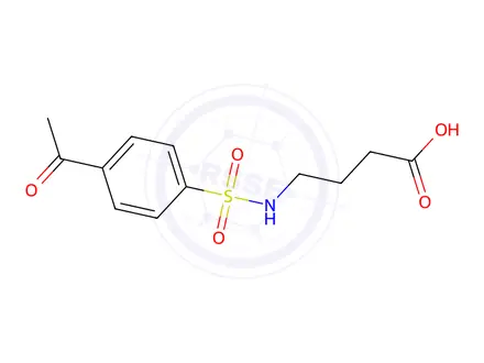 Chemical structure of 4-((4-Acetylphenyl)sulfonamido)butanoic acid