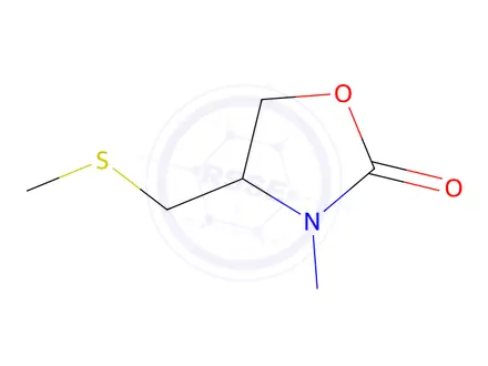 Chemical structure of 3-amino-4-((methylthio)methyl)oxazolidin-2-one