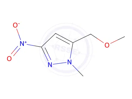 Chemical structure of 5-(methoxymethyl)-1-methyl-3-nitro-pyrazole