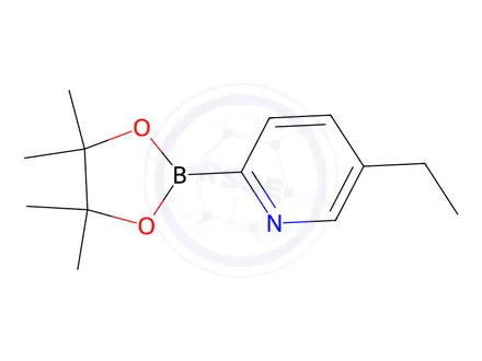 Chemical structure of 5-Ethyl-2-(4,4,5,5-tetramethyl-1,3,2-dioxaborolan-2-yl)pyridine
