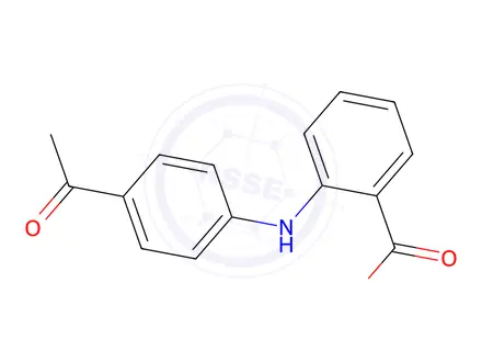 Chemical structure of 2-[(4-acetylphenyl)amino]benzoic acid
