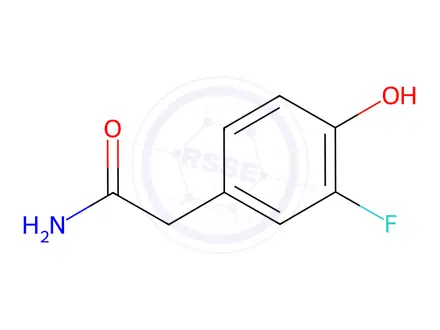 Chemical structure of Benzeneacetamide, 3-fluoro-4-hydroxy-