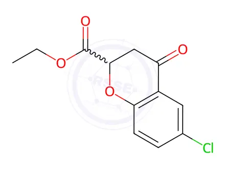 Chemical structure of ethyl 6-chlorochroman-4-one-2-carboxylate