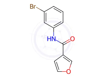 Chemical structure of N-(3-bromophenyl)furan-3-carboxamide