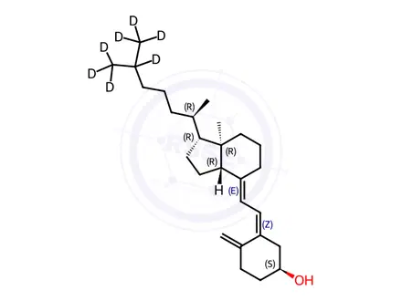 Chemical structure of Cholecalciferol-D7