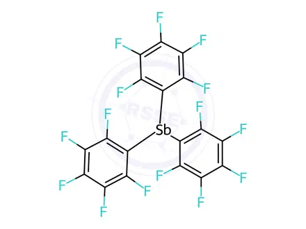 Chemical structure of Tris(pentafluorophenyl) antimony