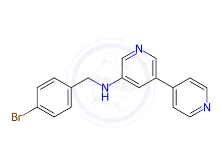 Chemical structure of N-(4-Bromobenzyl)-[3,4'-bipyridin]-5-amine