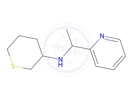 Chemical structure of n-(1-(Pyridin-2-yl)ethyl)tetrahydro-2h-thiopyran-3-amine