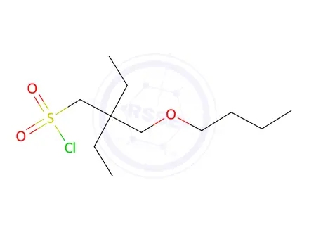Chemical structure of 2-(Butoxymethyl)-2-ethylbutane-1-sulfonyl chloride