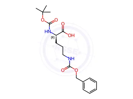 Chemical structure of Boc-D-Orn(Z)-OH