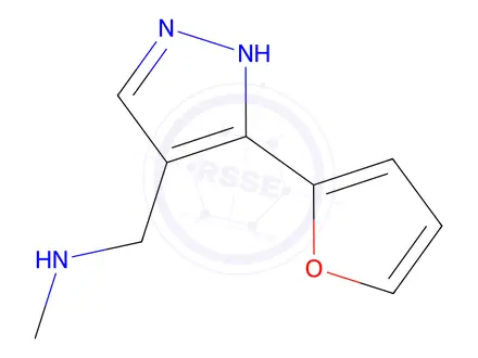 Chemical structure of 1-(3-(furan-2-yl)-1h-pyrazol-4-yl)-n-methylmethanamine