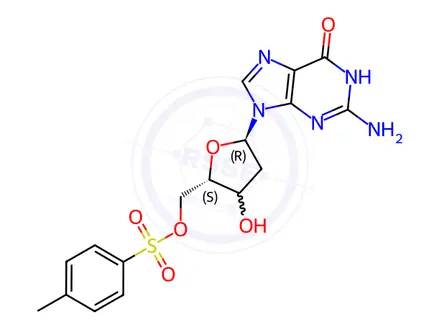Chemical structure of 5’-Tosyl-2’-deoxy Guanosine