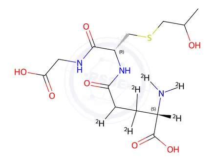 Chemical structure of S-(2-Hydroxypropyl)glutathione-d6