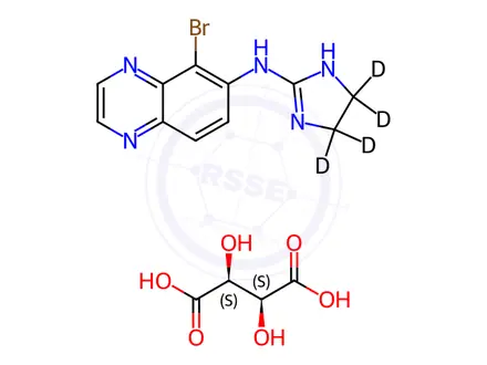 Chemical structure of Brimonidine-d4 D-Tartrate