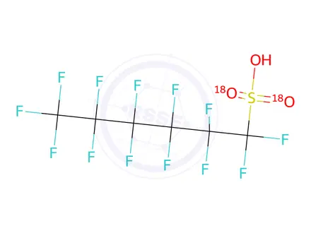 Chemical structure of Perfluoro-1-hexane[18O2]sulfonic Acid