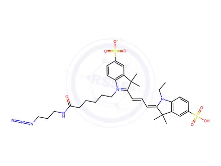 Chemical structure of Sulfo-Cyanine3 azide