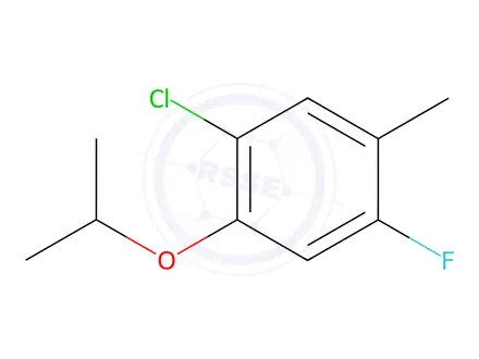 Chemical structure of Benzene, 1-chloro-4-fluoro-5-methyl-2-(1-methylethoxy)-