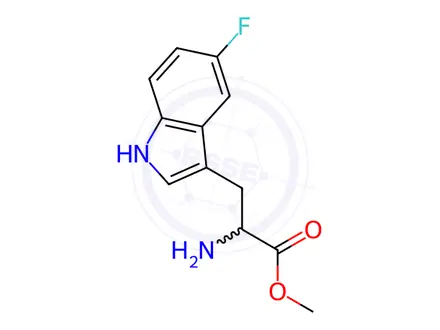 Chemical structure of Tryptophan, 5-fluoro-, methyl ester