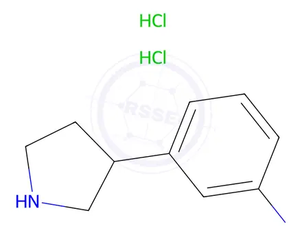 Chemical structure of 3-(PYRROLIDIN-3-YL)ANILINE DIHYDROCHLORIDE