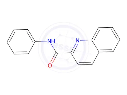 Chemical structure of N-Phenylquinoline-2-carboxamide