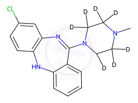 Chemical structure of Clozapine-[D8]