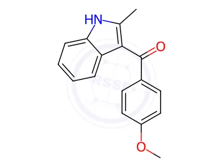Chemical structure of 2-Methyl-3-(4'-methoxybenzoyl)indole