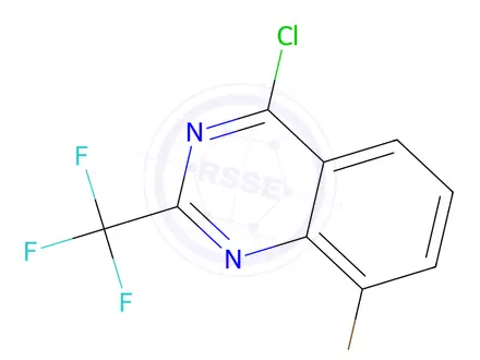 Chemical structure of 8-Bromo-4-chloro-2-(trifluoromethyl)quinazoline