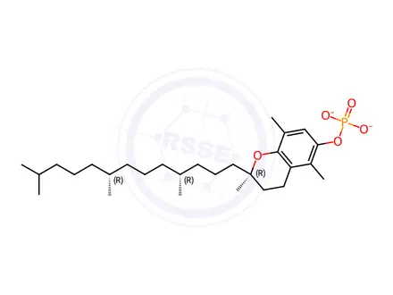 Chemical structure of disodium [2R-[2R*(4R*,8R*)]]-3,4-dihydro-2,5,8-trimethyl-2-(4,8,12-trimethyltridecyl)-2H-1-benzopyran-6-yl phosphate