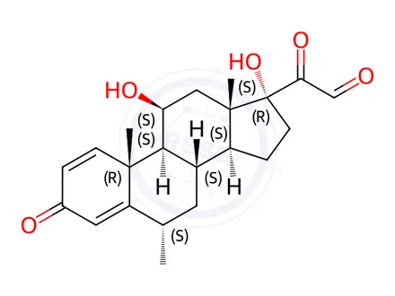 Chemical structure of Methylprednisolone Acetate EP Impurity C