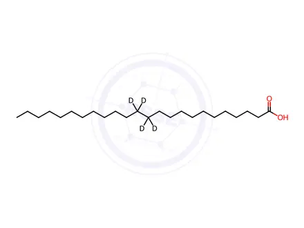 Chemical structure of Tetracosanoic-12,12,13,13-d4 Acid