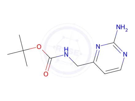 Chemical structure of 2-Amino-4-[(Boc-amino)methyl]pyrimidine